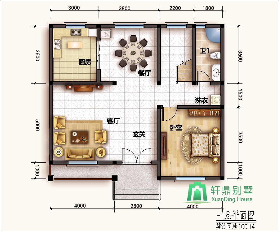 经济实用型二层自建房屋设计图,小面积完美户型