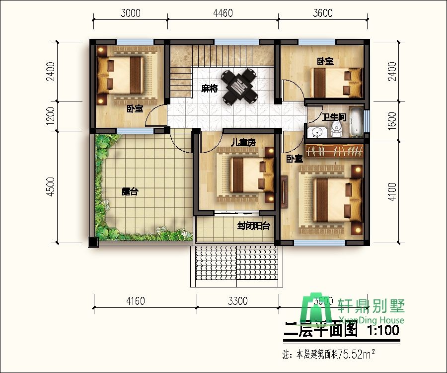 11x10米实用农村小别墅设计图_小房子设计图 - 轩鼎