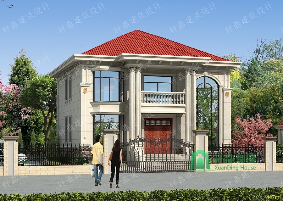 精品二层自建别墅设计图,带有配套庭院设计