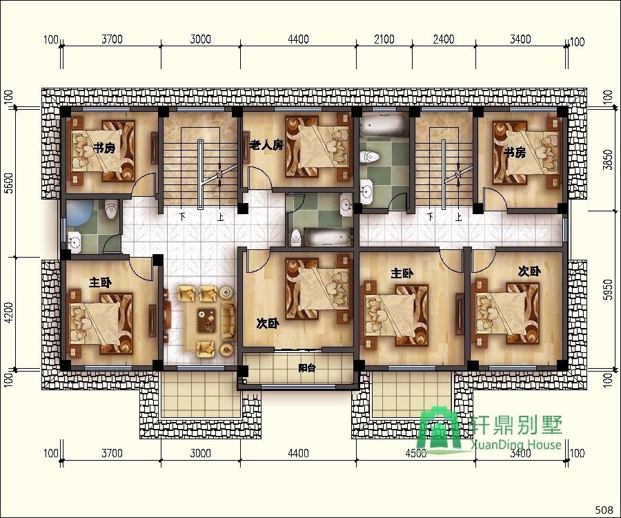 经典联排别墅设计图  给排水图:  给排水设计总说明,各层给排水平面图