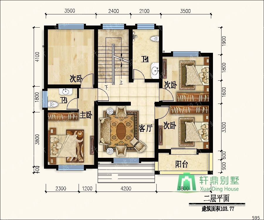 占地110平方农村三层自建别墅设计图经济实用