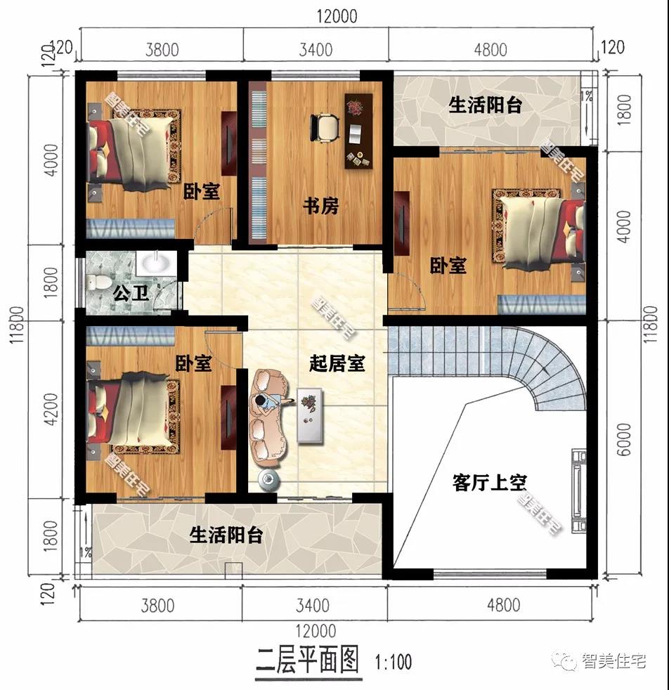 客厅挑空设计的两层别墅 客厅挑空设计的两层别墅