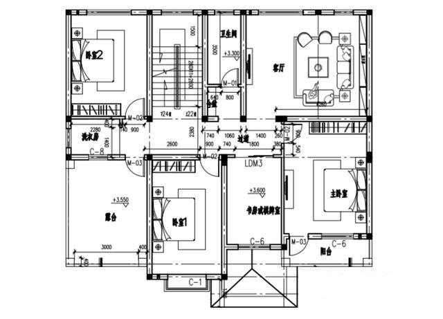 二层带车库的自建房屋设计图 二层带车库的自建房屋设计图