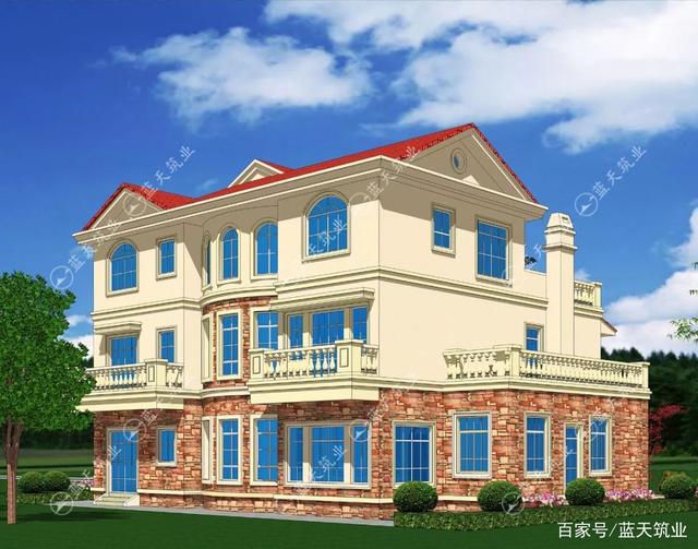 乡村三层别墅建筑设计图 乡村三层别墅建筑设计图