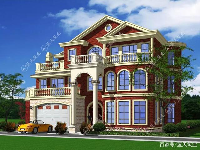 乡村三层别墅建筑设计图 乡村三层别墅建筑设计图