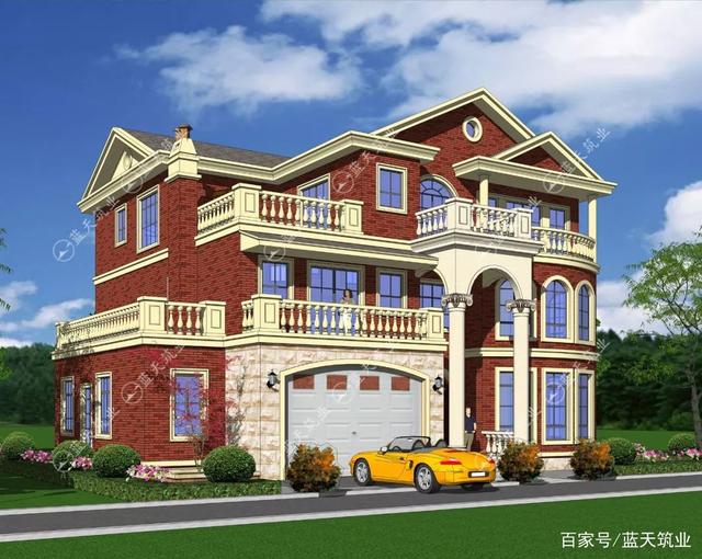 乡村三层别墅建筑设计图 乡村三层别墅建筑设计图