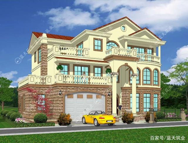 乡村三层别墅建筑设计图 乡村三层别墅建筑设计图