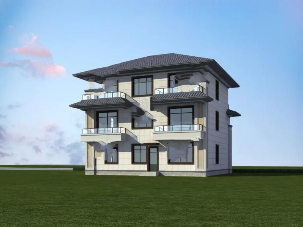 三层新中式风格的农村自建别墅设计 三层新中式风格的农村自建别墅设计