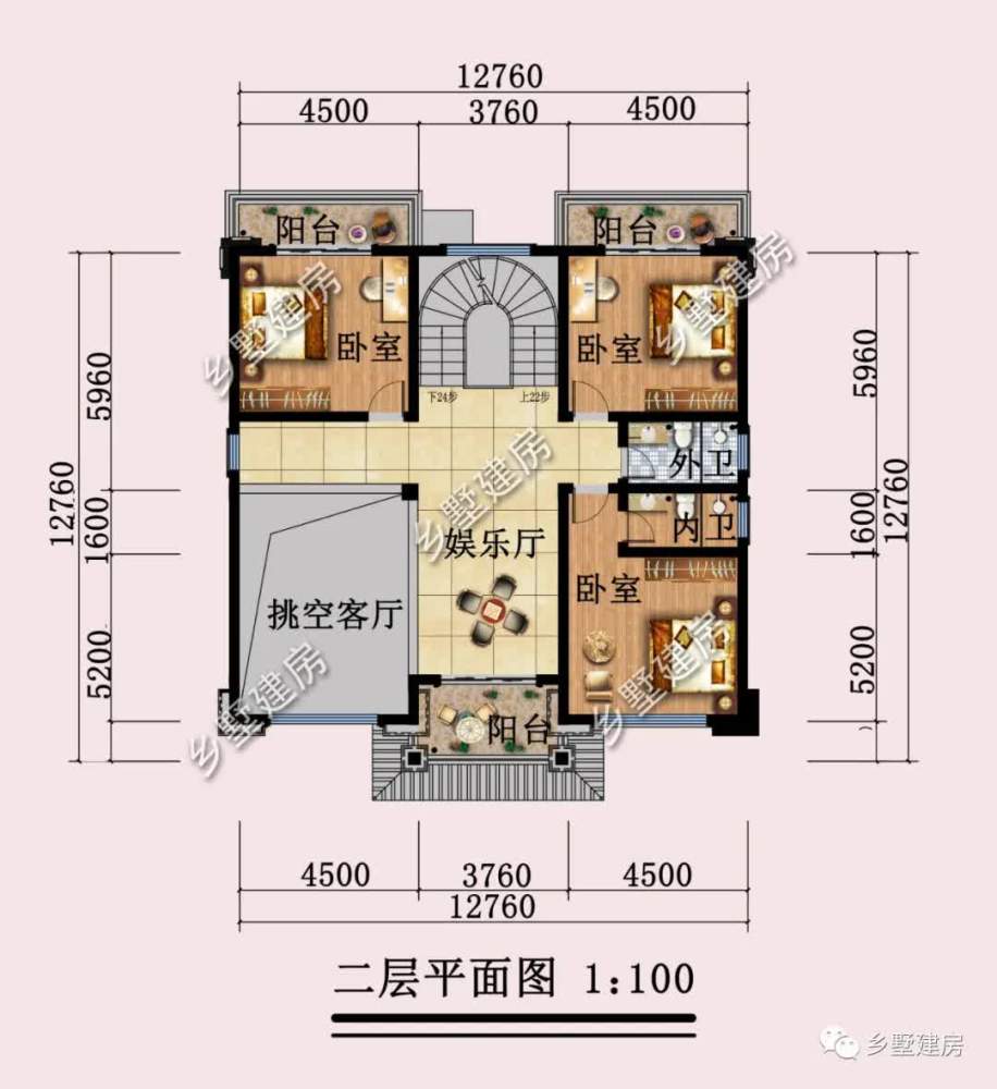 三层新中式风格的农村自建别墅设计 三层新中式风格的农村自建别墅设计