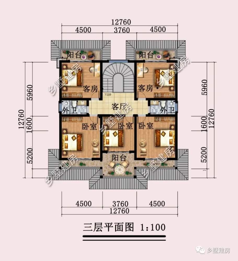 三层新中式风格的农村自建别墅设计 三层新中式风格的农村自建别墅设计