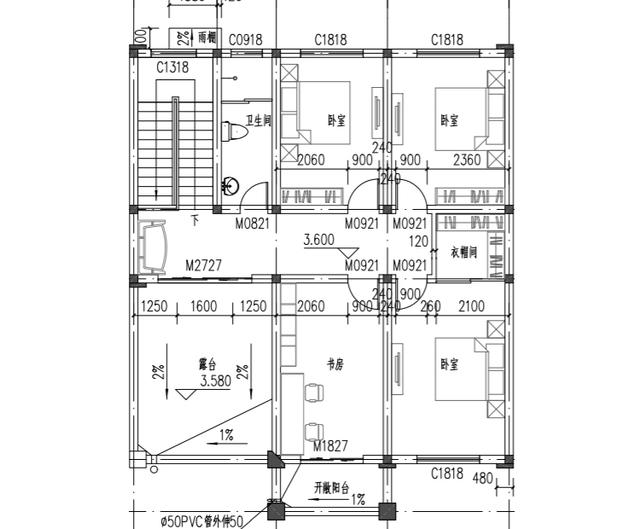 农村的两层别墅建筑设计 农村的两层别墅建筑设计