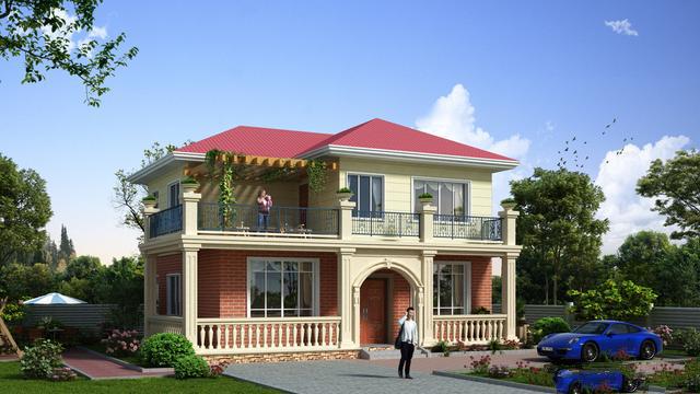 农村自建的两层别墅 农村自建的两层别墅