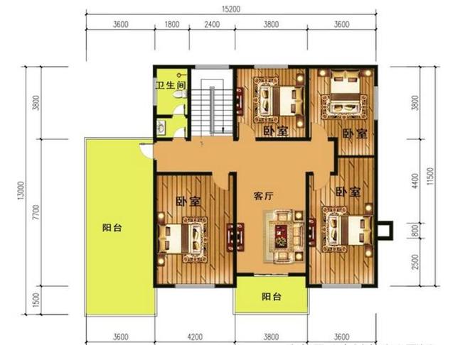 农村自建的三层别墅设计 农村自建的三层别墅设计