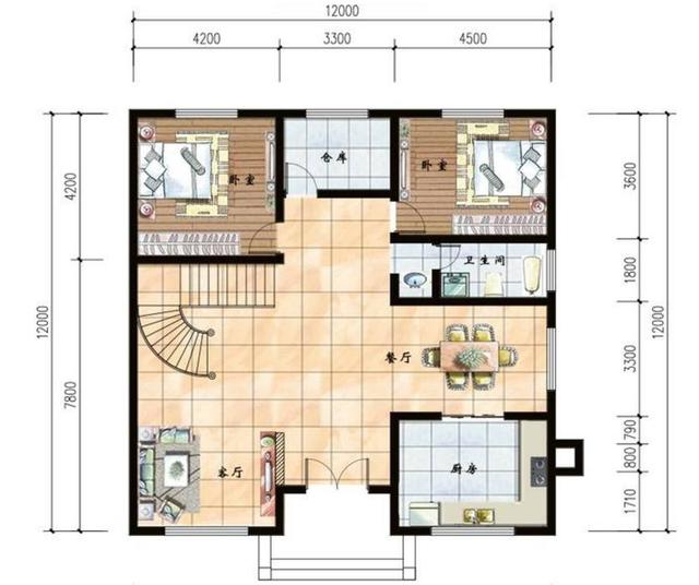 农村自建的三层别墅设计 农村自建的三层别墅设计