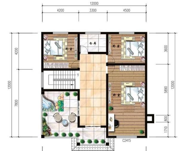 农村自建的三层别墅设计 农村自建的三层别墅设计