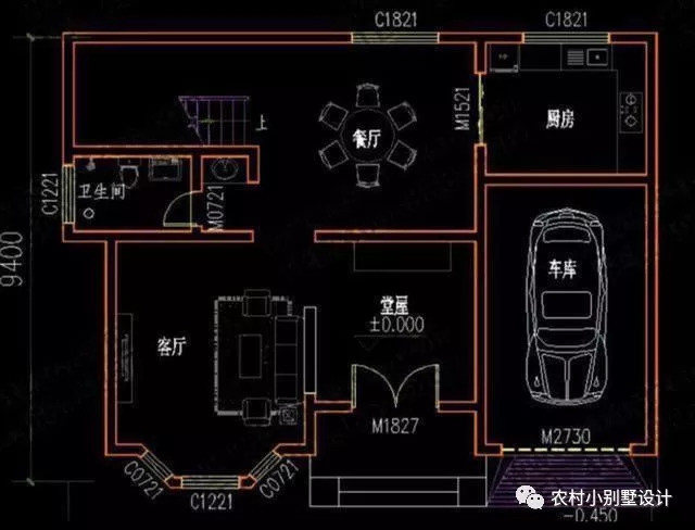 二层带车库的农村别墅 二层带车库的农村别墅