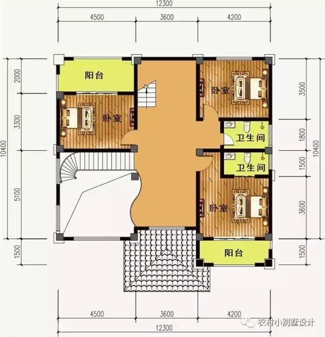 二层带车库的农村别墅 二层带车库的农村别墅