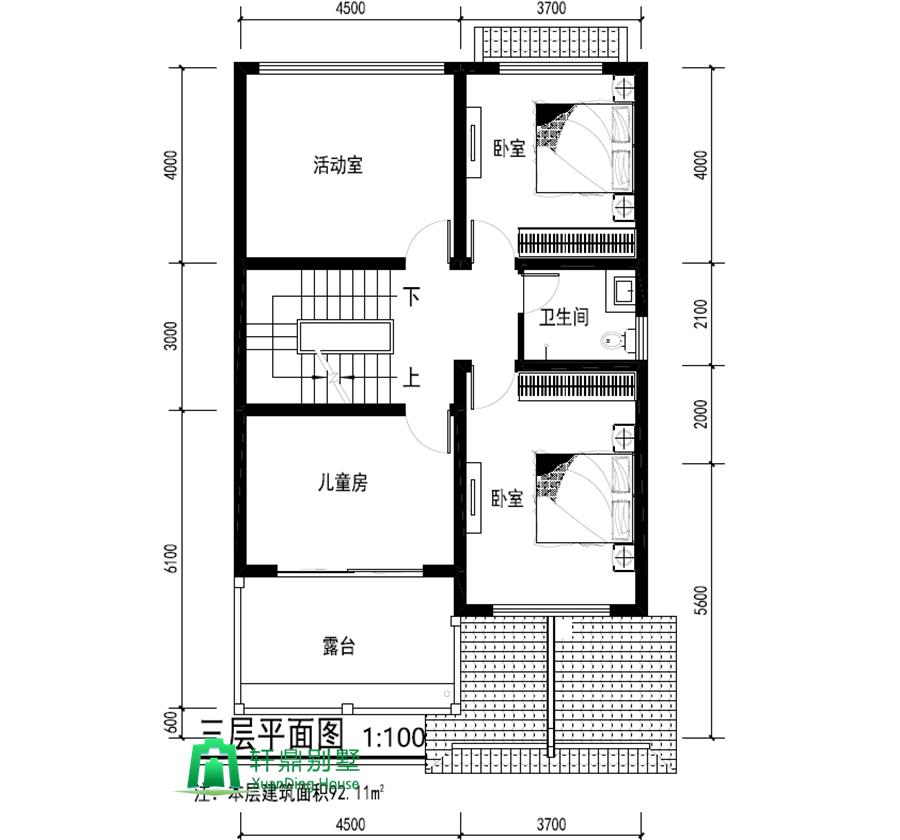 三层平面图 三层平面图