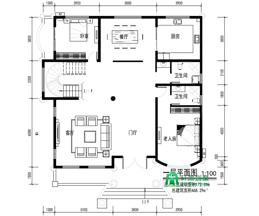 一层平面图 一层平面图