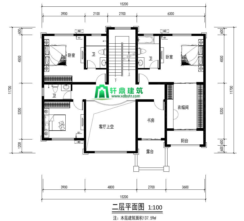 二层平面图 二层平面图