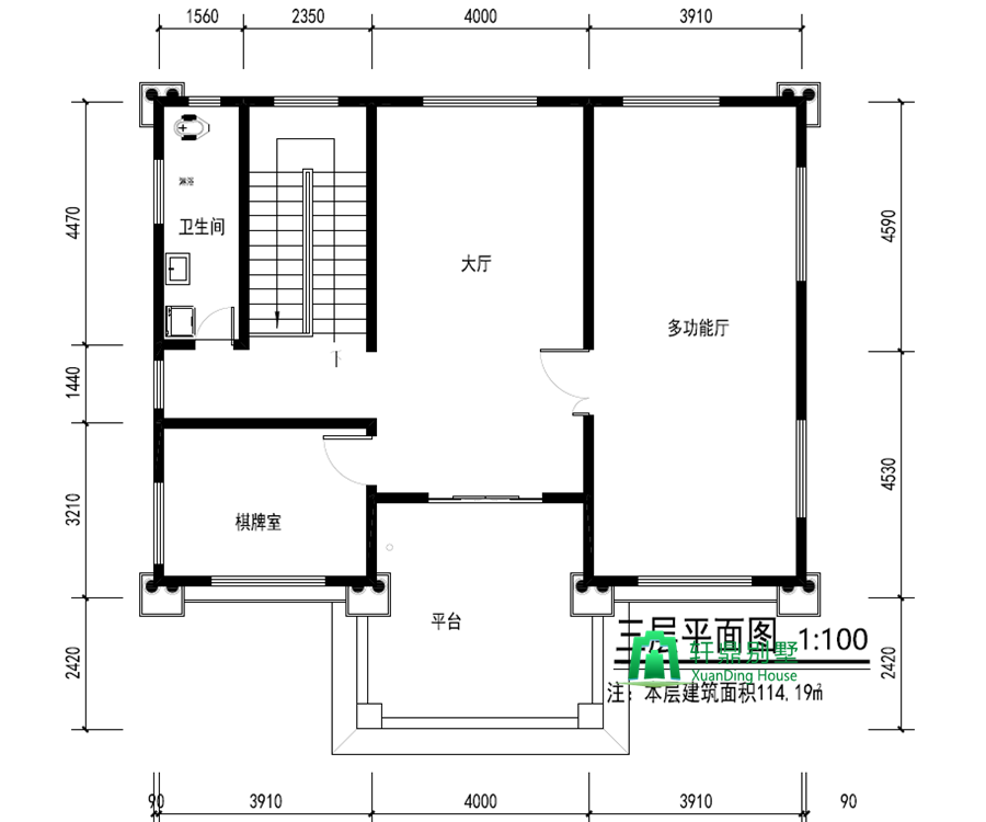 三层平面图 三层平面图