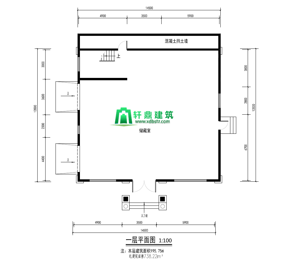 一层平面图 一层平面图
