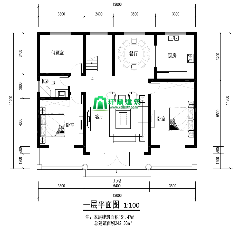 一层平面图 一层平面图