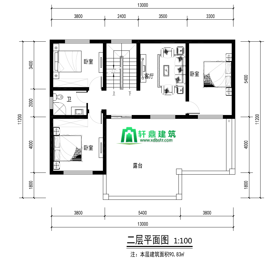 二层平面图 二层平面图