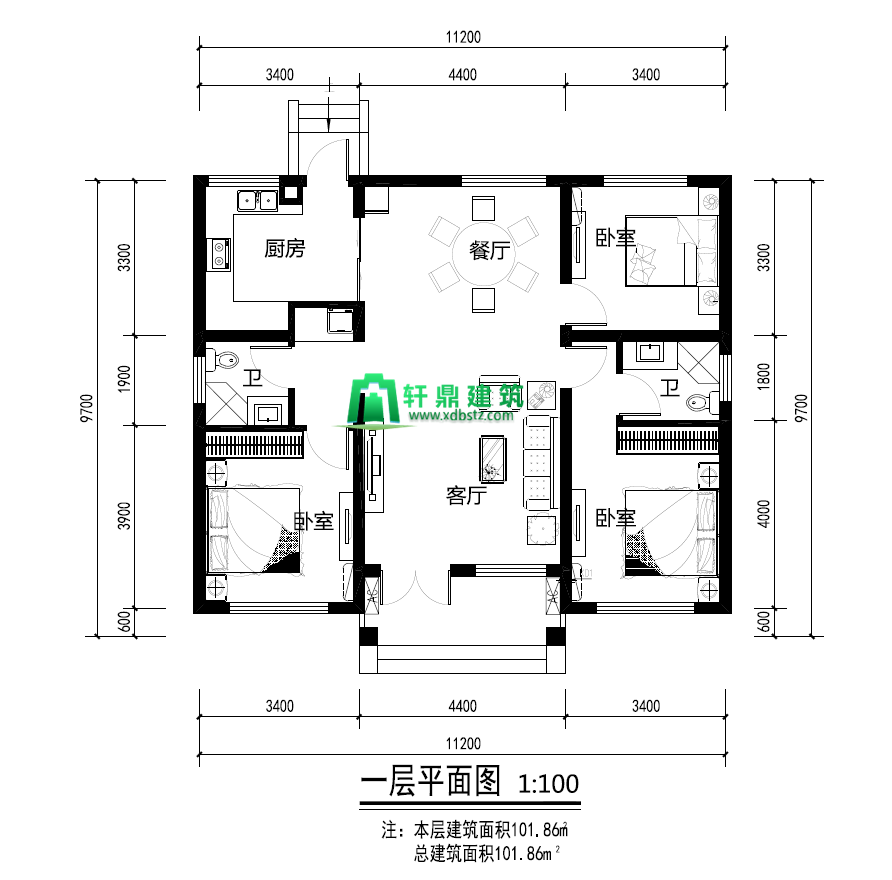 一层平面图 一层平面图