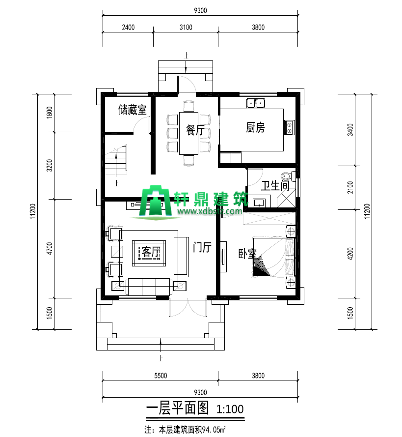 一层平面图 一层平面图