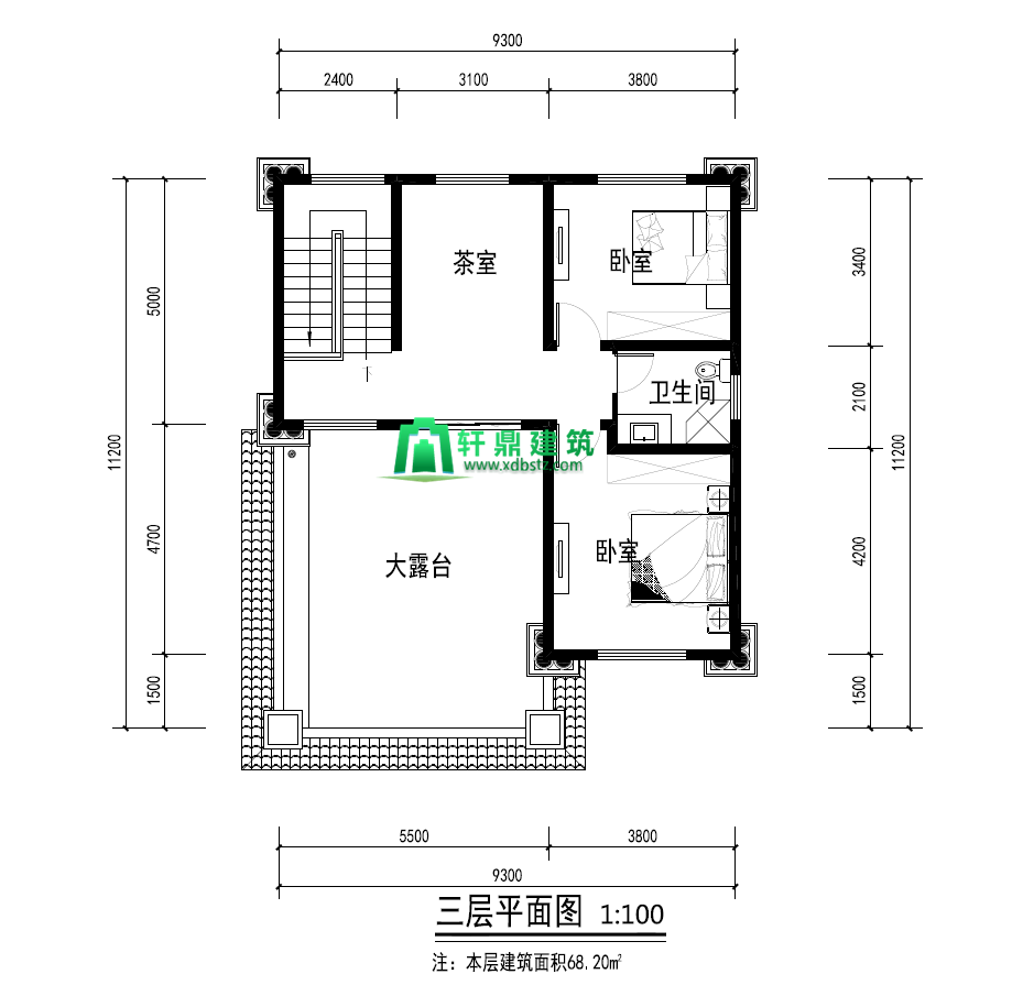 三层平面图 三层平面图