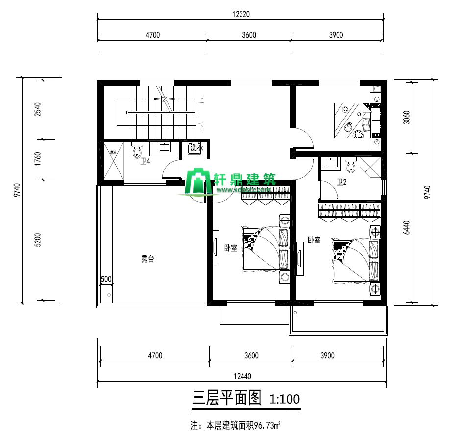 三层平面图 三层平面图