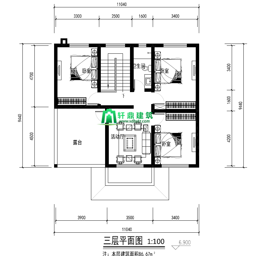 三层平面图.png 三层平面图.png