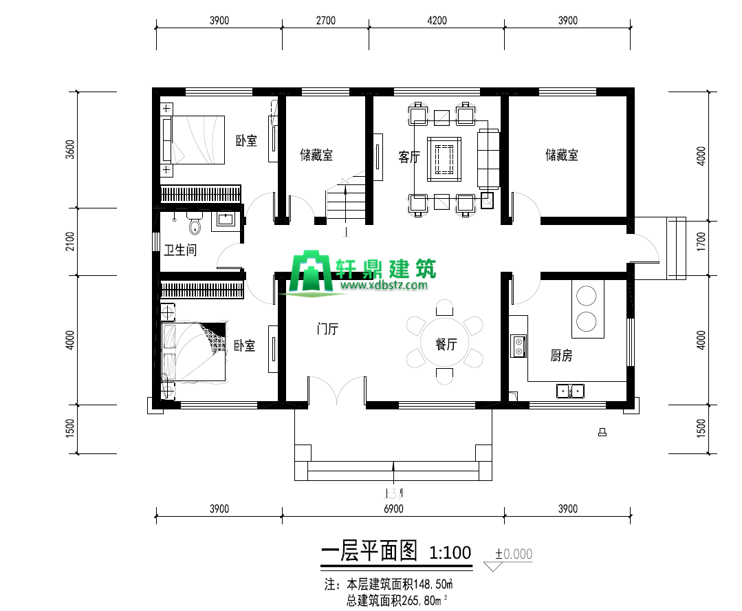 一层平面图 一层平面图