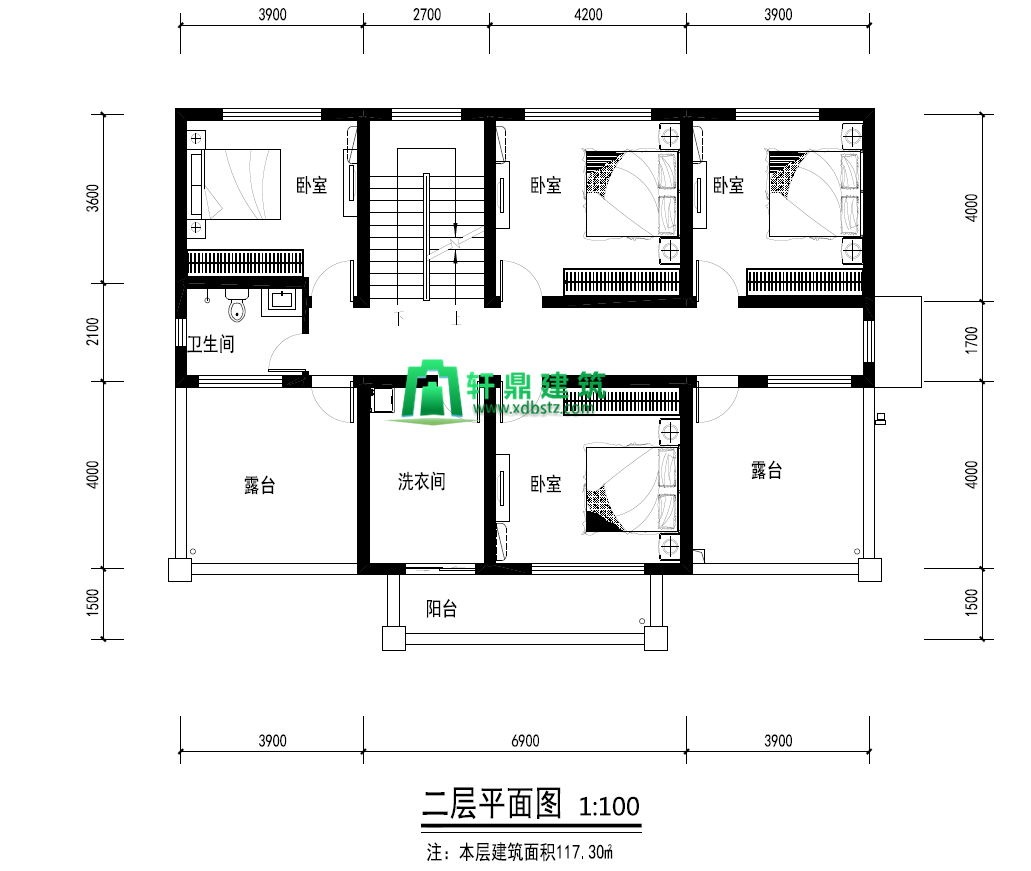 二层平面图 二层平面图