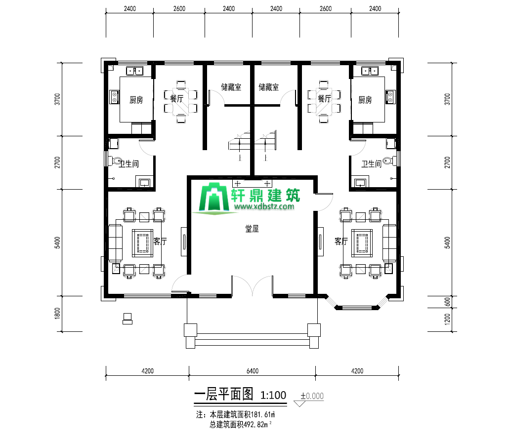 一层平面图 一层平面图