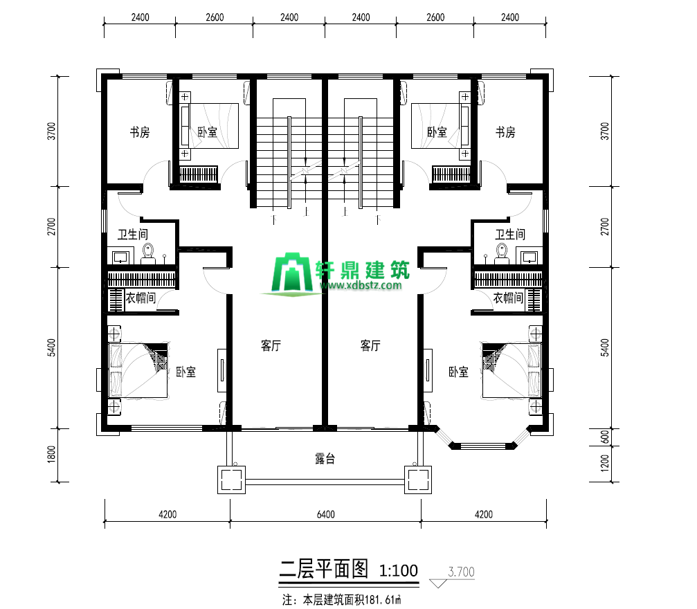 二层平面图 二层平面图