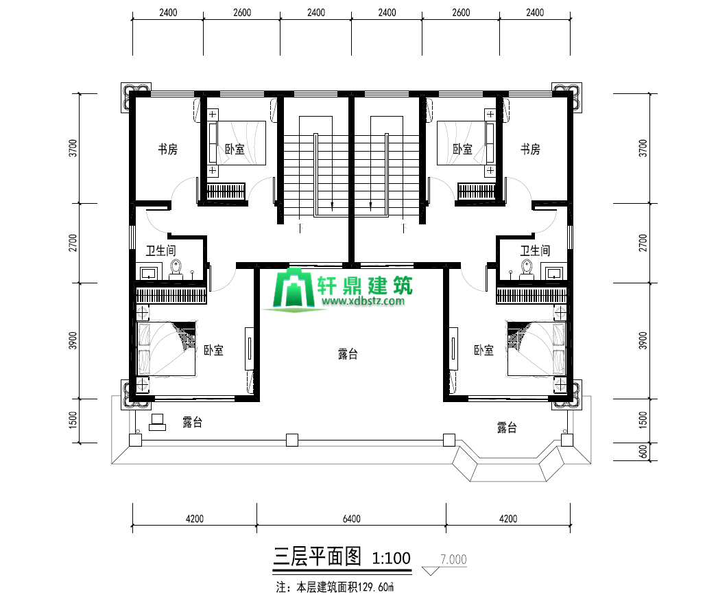 三层平面图 三层平面图