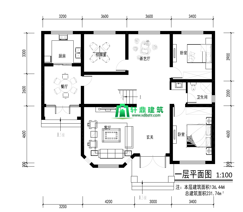 一层平面图 一层平面图