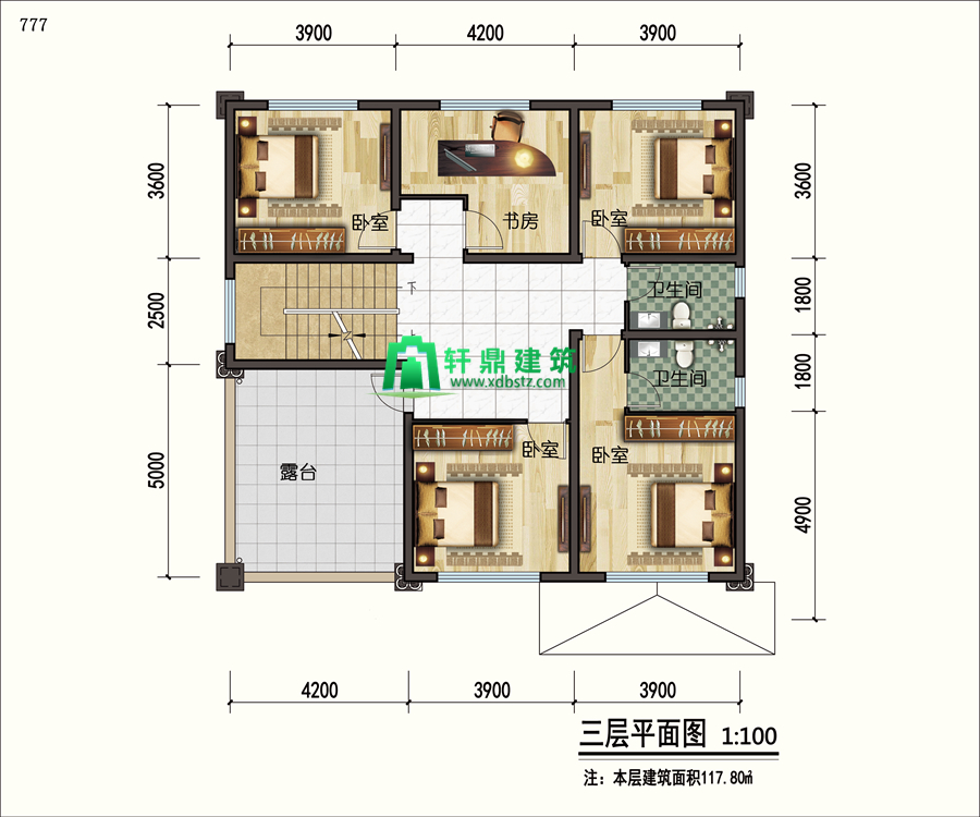 三层平面图 三层平面图