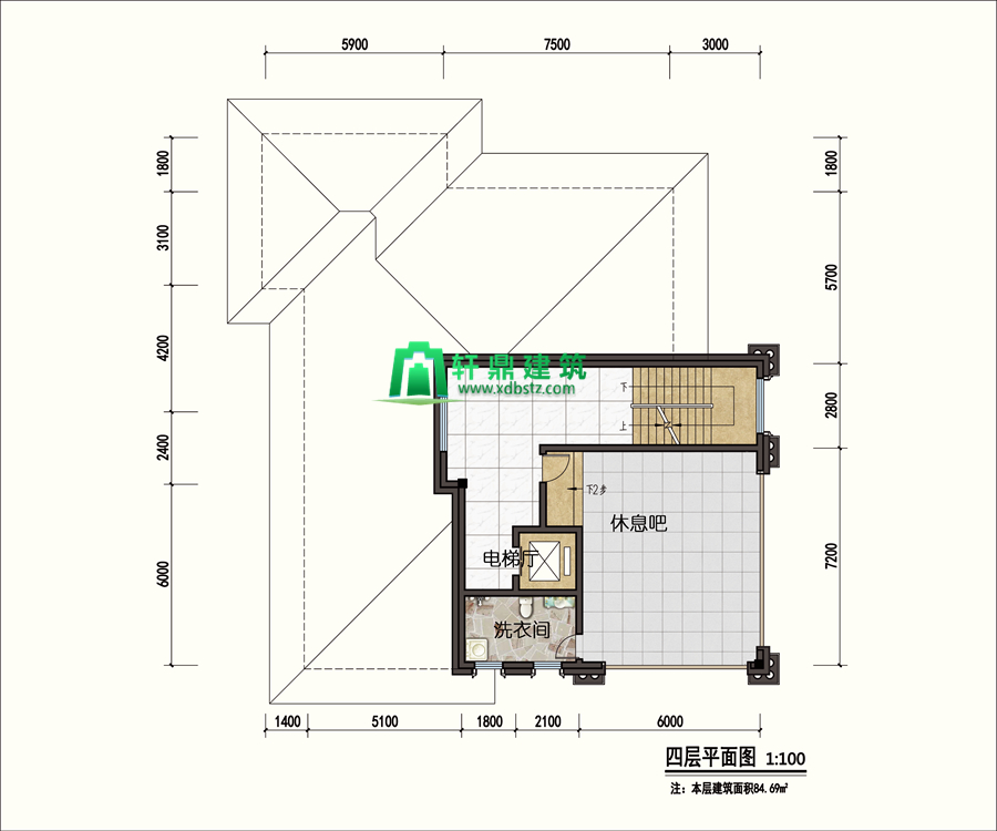 四层平面图 四层平面图