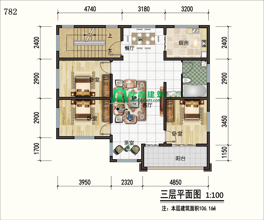 三层平面图 三层平面图