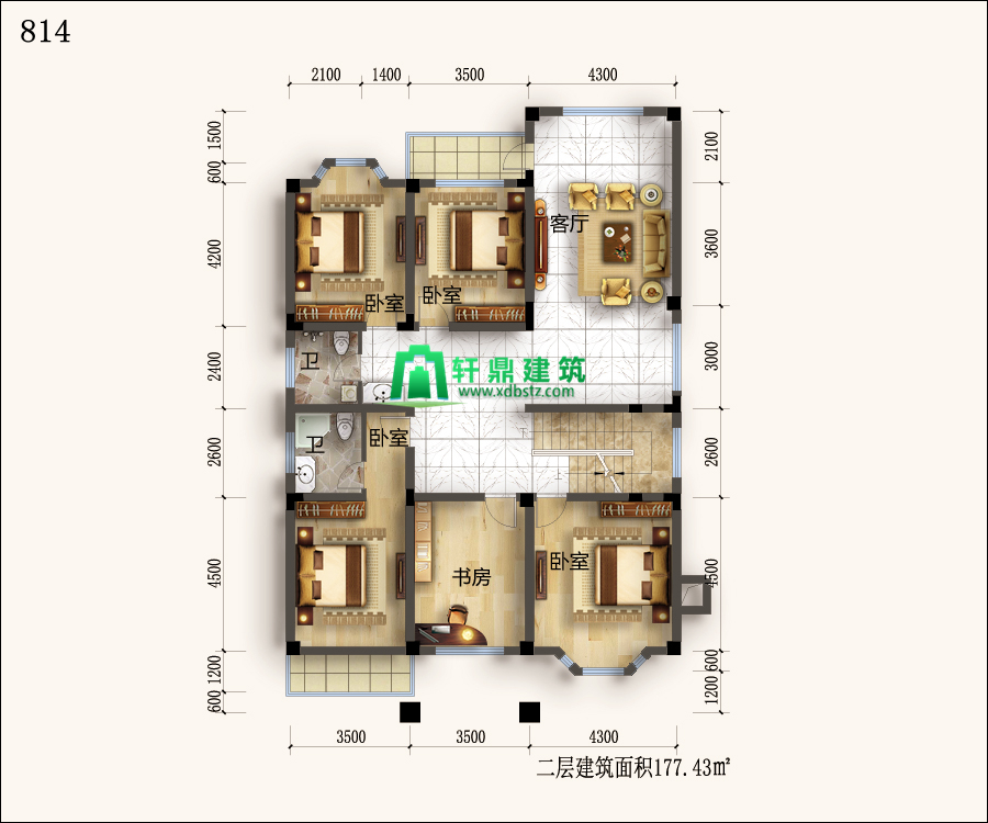 二层平面图 二层平面图
