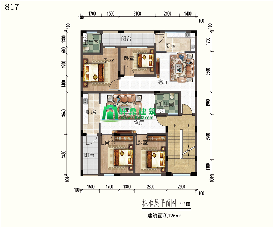 三层平面图 三层平面图