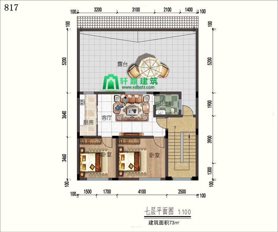 七层平面图 七层平面图