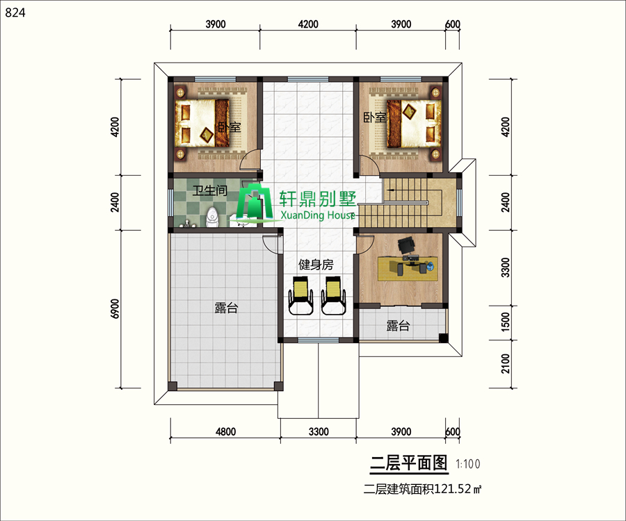 二层平面图 二层平面图