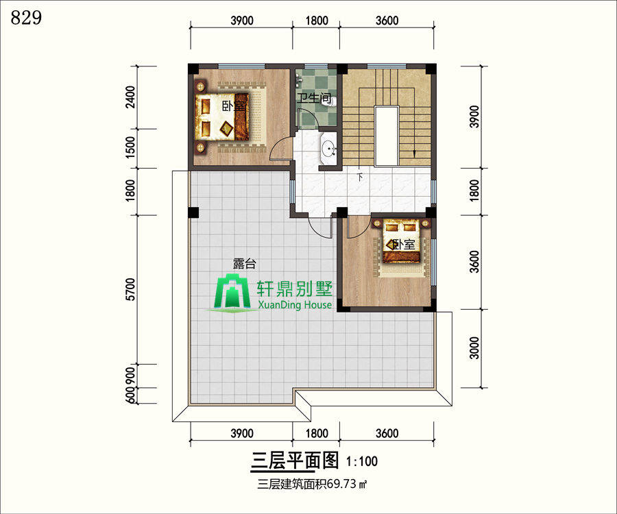 三层平面图 三层平面图