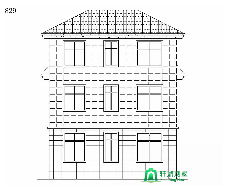 背立面图 背立面图
